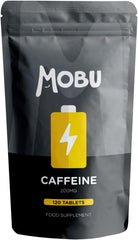 Caffeine Tablets 200mg 120 Energy Tablets | Focus, Concentration, Energy Boost & Exercise Support Pre Workout | Improve Focus | Vegan UK Made | MOBU