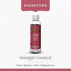 Yankee Candle Signature Reed Diffuser Refill | Black Cherry | 200ml | Up to 20 Weeks of Fragrance | Perfect Gifts for Women