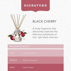 Yankee Candle Signature Reed Diffuser Refill | Black Cherry | 200ml | Up to 20 Weeks of Fragrance | Perfect Gifts for Women