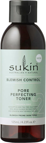 Sukin Blemish Control Facial Toner 125ml - with Tea Tree; Cruelty Free & Vegan Friendly - for Acne Prone, congested Skin, for Gentle Cleansing, refines pores and Reduces Shine.