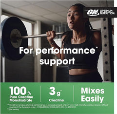 Optimum Nutrition Micronised Creatine Powder, 100% Pure Creatine Monohydrate Powder for Performance and Muscle Power, Unflavoured Shake, 93 Servings, 317 g