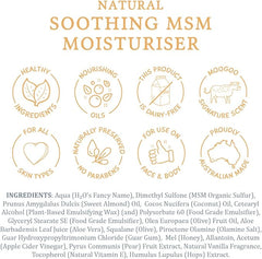 MooGoo Soothing MSM Moisturiser - Calming Face & Body Moisturiser for Sensitive, Red or Sunburnt, Irritated Skin Including Eczema, Psoriasis & Rosacea, For All Ages Including Children, 120g / 4.2oz.