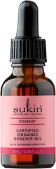 Sukin Organic Rosehip Oil 25ml - reduces the appearance of scars, ageing, relieves redness & helps maintain healthy skin - cruelty free & vegan friendly.