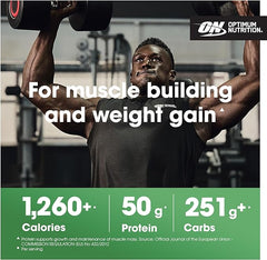Optimum Nutrition Serious Mass Protein Powder with Creatine, Glutamine, 25 Vitamins & Minerals, High Calorie Mass Gainer, Chocolate Flavour, 8 Servings, 2.73kg, Packaging May Vary