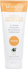 MooGoo Soothing MSM Moisturiser - Calming Face & Body Moisturiser for Sensitive, Red or Sunburnt, Irritated Skin Including Eczema, Psoriasis & Rosacea, For All Ages Including Children, 200g / 7oz.