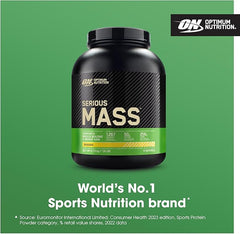 Optimum Nutrition Serious Mass Protein Powder with Creatine, Glutamine, 25 Vitamins & Minerals, High Calorie Mass Gainer, Banana Flavour, 8 Servings, 2.73kg, Packaging May Vary