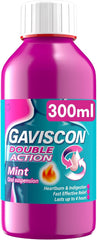 Gaviscon Double Action Liquid, Mint, 300ml, Heartburn, Gaviscon Liquid, Acid Reflux Relief, Stomach Pain Relief, Quick Effective Relief, Lasts Up To 4 Hours, Antacids, Digestion and Nausea