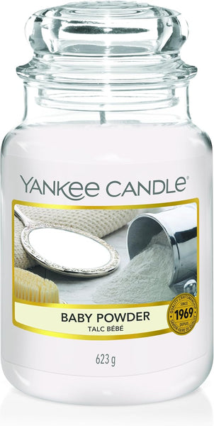 Yankee Candle Scented Candle | Baby Powder Large Jar | Long Burning Candles: up to 150 Hours | Perfect Gifts for Women