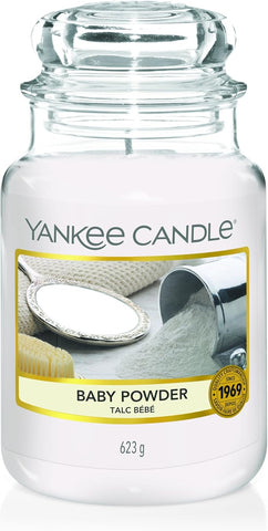 Yankee Candle Scented Candle | Baby Powder Large Jar | Long Burning Candles: up to 150 Hours | Perfect Gifts for Women