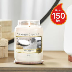 Yankee Candle Scented Candle | Baby Powder Large Jar | Long Burning Candles: up to 150 Hours | Perfect Gifts for Women