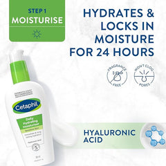 Cetaphil Oily Skin Cleanser & Moisturiser Skincare Set, Oily Skin Cleanser Face Wash 236ml + Daily Hydrating Moisturiser 88ml + Moisturising Lotion 236ml