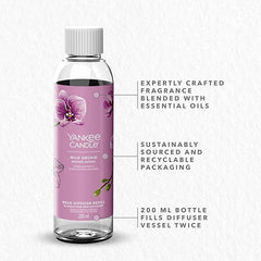 Yankee Candle Signature Reed Diffuser Refill | Wild Orchid | 200ml | Up to 20 weeks of Fragrance for Women