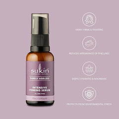 Sukin Purely Ageless Intensive Firming Serum 30ml - with Argon Oil Cocoa Butter & Ribose ; cruelty free & vegan friendly - will target fine lines to firm & refine skin.