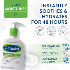 Cetaphil Oily Skin Cleanser & Moisturiser Skincare Set, Oily Skin Cleanser Face Wash 236ml + Daily Hydrating Moisturiser 88ml + Moisturising Lotion 236ml