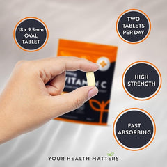 Nutravita Vitamin C Tablets 1100mg – 180 Premium Vegan and Vegetarian Tablets 3 Month Supply High Strength Ascorbic Nutravita Acid Vitamin C for The Immune System