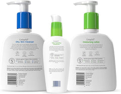 Cetaphil Oily Skin Cleanser & Moisturiser Skincare Set, Oily Skin Cleanser Face Wash 236ml + Daily Hydrating Moisturiser 88ml + Moisturising Lotion 236ml