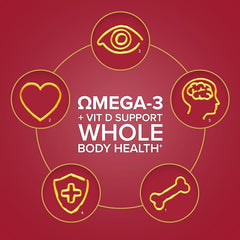 Seven Seas Omega-3 Fish Oil & Magnesium, Omega-3 + Vitamin D for Whole Body Health+, Duo Pack: 30 capsules + 30 tablets, 1 month supply