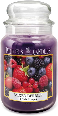 Price's - Mixed Berries Large Jar Candle - Sweet, Delicious, Quality Fragrance - Long Lasting Scent - Up to 150 Hour Burn Time