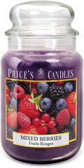 Price's - Mixed Berries Large Jar Candle - Sweet, Delicious, Quality Fragrance - Long Lasting Scent - Up to 150 Hour Burn Time