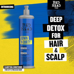 Bed Head by TIGI - Down N' Dirty Clarifying Detox Conditioner - Removes Build-Up - For All Hair Types - 600ml (Pack of 2)