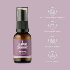 Sukin Purely Ageless Reviving Eye Cream 25ml - with Green Coffee; cruelty free & vegan friendly - antioxidant rich hydration to reduce the appearance of dark circles.