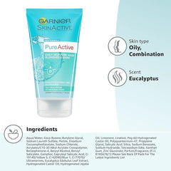Garnier Pure Active Anti-Blackhead Deep Pore Face Wash 150ml, Face Cleanser For Oily Skin, With Zinc & Salicylic Acid - Removes Excess Oil, Unclogs Pores & Reduces Blackheads, Dermatologically Tested