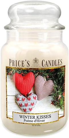 Price's - Winter Kisses Large Jar Candle - Sweet, Delicious, Quality Fragrance - Long Lasting Scent - Up to 150 Hour Burn Time