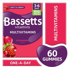 Bassetts Vitamins 3-6 Years Strawberry Flavour Multivitamins 60 Gummies