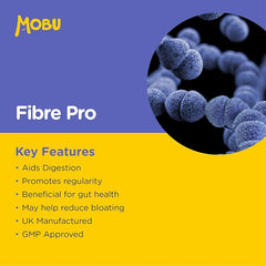 Mobu-Fibre Pro 60 Capsules | Acidophilus, Inulin and Psyllium Husk Complex | Friendly Bacteria Digestion Support