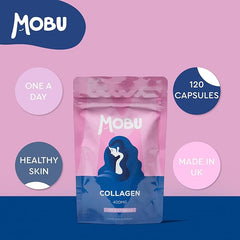 Mobu-Hydrolysed Collagen 400mg 120 Capsules | Hair, Skin and Joint Health Supplement | Bovine Collagen for Women & Men