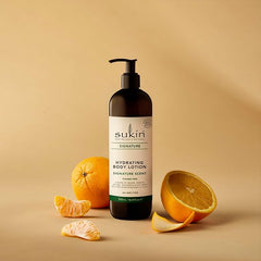 Sukin Signature Hydrating Body Lotion 500ml - with Rosehip & Essential Olis; cruelty free & vegan friendly - replenishes and nourishes the skins moisture barrier through its rich blend to soothe.
