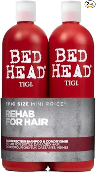 Bedhead by TIGI | Resurrection Shampoo and Conditioner Set | Hair care for brittle and damaged hair | Powerful, regenerating care formula | 2 x 750ml