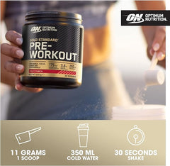 Optimum Nutrition Gold Standard Pre Workout Powder, Energy Drink with Creatine Monohydrate, Beta Alanine, Caffeine and Vitamin B Complex, Nutrition Supplement, Fruit Punch Flavour, 30 Servings, 330 g