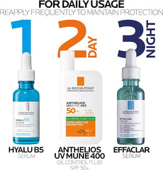 La Roche-Posay Anthelios UVMune 400 Oil Control Invisible Fluid SPF50+ Sun screen for Oily, Blemish-Prone Skin
