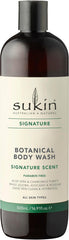 Sukin Signature Soap-Free Botanical Body Wash 500ml - gently cleanses and purify the skin without drying - with Aromatic Botanicals and Essential Oils; cruelty free & vegan friendly.