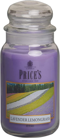 Price's Large Jar Lavender & Lemongrass