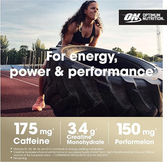 Optimum Nutrition Gold Standard Pre Workout Powder, Energy Drink with Creatine Monohydrate, Beta Alanine, Caffeine and Vitamin B Complex, Nutrition Supplement, Kiwi Flavour, 30 Servings, 330 g