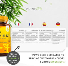 Nutravita Vitamin D3 4000 iu - 400 High Strength Easy to Swallow Premium Softgels - Over A Year's Supply - Max Strength Vitamin D3 Cholecalciferol Supplement
