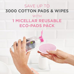 Garnier Micellar Reusable Makeup-Remover Eco Pads, 3 Micro Fibre Pad (Pack of 3)