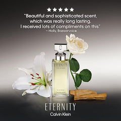 CALVIN KLEIN Eternity - Eau de Parfum for Women - Floral Fragrance with Notes of Bergamot, White Rose and Sandalwood - High Longevity