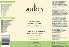 Sukin Hydrating Body Lotion with Lime and Coconut