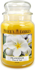 Price's - Frangipani Large Jar Candle - Sweet, Delicious, Quality Fragrance - Long Lasting Scent - Up to 150 Hour Burn Time