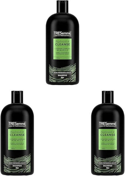 TRESemmé Replenish & Cleanse Shampoo with vitamin C for greasy hair 900 ml (Pack of 3)