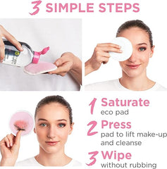 Garnier Micellar Reusable Makeup-Remover Eco Pads, 3 Micro Fibre Pad (Pack of 3)