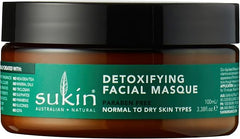Sukin Super Greens Detoxifying Clay Masque 100ml - with Goji Berry, Avocado & Baobab; cruelty free & vegan friendly - detoxes & brightens the complexion.