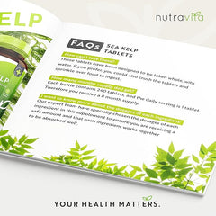 Nutravita Sea Kelp 2000mg - Natural Source of Iodine - 240 Vegan Tablets (8 Month Supply) - GMO Free Supplement
