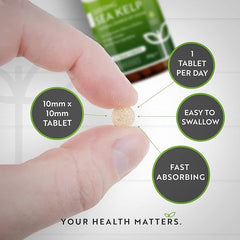 Nutravita Sea Kelp 2000mg - Natural Source of Iodine - 240 Vegan Tablets (8 Month Supply) - GMO Free Supplement