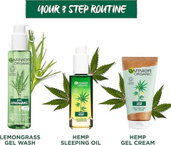 Garnier Organic Hemp Multi-Restore Gel Cream 50 ml, Soothing & Hydrating Moisturiser for Stressed & Sensitive Skin, Enriched with Vitamin E & Organic Hemp Seed Oil