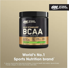 Optimum Nutrition Gold Standard BCAA Train + Sustain, Amino Acids Pre Workout Powder, Sports Drink with Vitamin C, Zinc, Magnesium and Electrolytes, Apple and Pear Flavour, 28 Servings, 266 g