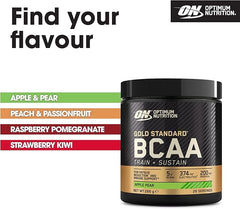 Optimum Nutrition Gold Standard BCAA Train + Sustain, Amino Acids Pre Workout Powder, Sports Drink with Vitamin C, Zinc, Magnesium and Electrolytes, Apple and Pear Flavour, 28 Servings, 266 g